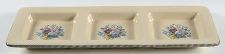 Floral 3 Part Rectangular Divided Server