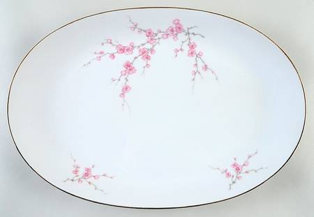 Almond Blossom 15" Oval Serving Platter