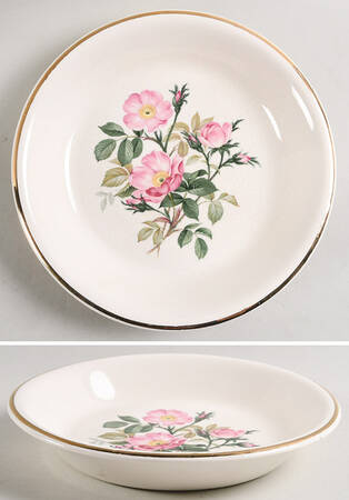 Wild Rose (Aladdin) 9" Pie Baking Plate by Harker