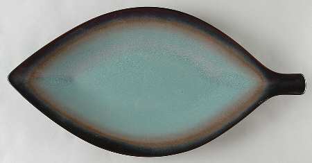 Thira Teal 18" Leaf Shaped Platter