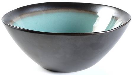 Thira Teal 10" Large Salad Serving Bowl