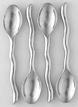 Coup de Coeurs Platinum Demitasse Spoon - Set of 4