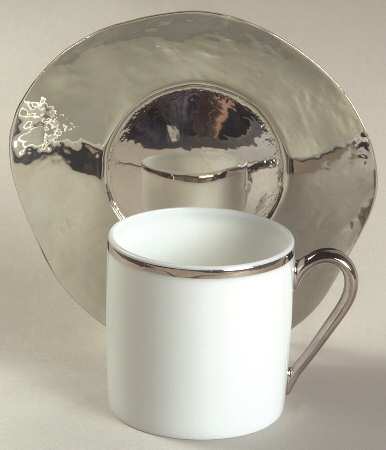 Coup de Coeurs Platinum Flat Demitasse Cup & Saucer Set