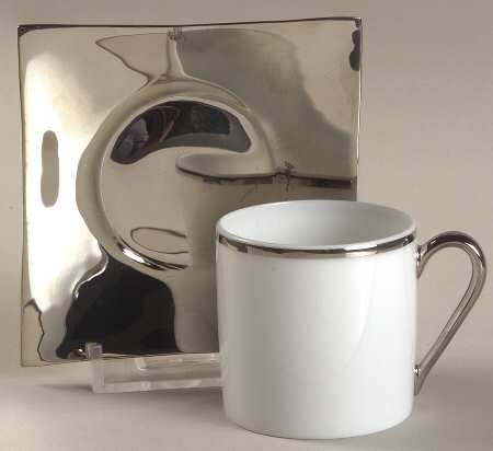 Coup de Coeurs Platinum Flat Demitasse Cup & Saucer Set