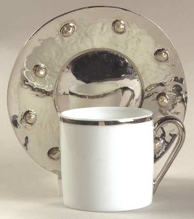 Coup de Coeurs Platinum Flat Demitasse Cup & Saucer Set