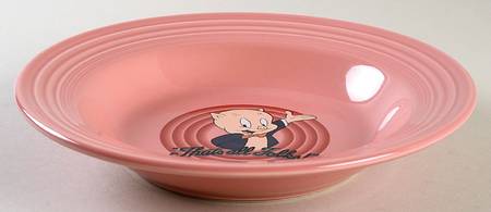 Fiesta Looney Tunes Rose Large Rim Soup Bowl