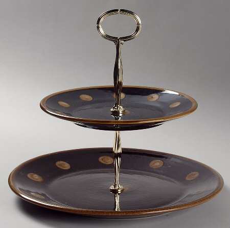 HAD7 2 Tiered Serving Tray (Dinner & Salad Plate)