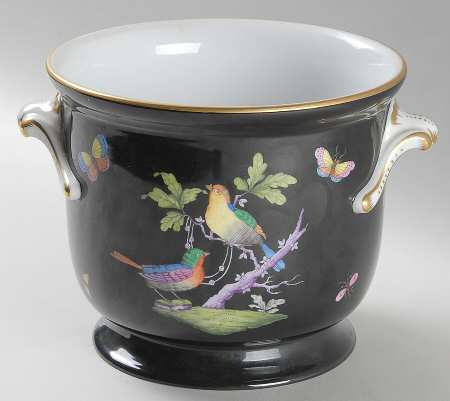 Rothschild Bird (Black Background) 5" Cachepot