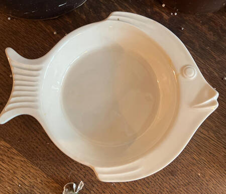 White Fish Shaped Bowl