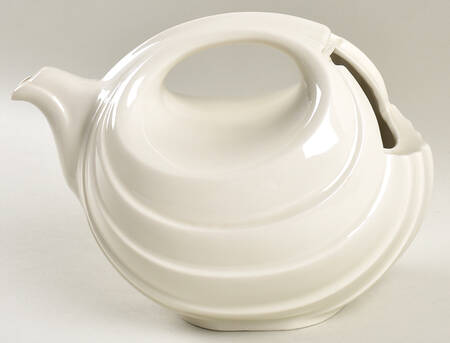 White Rhythm Teapot No Lid
