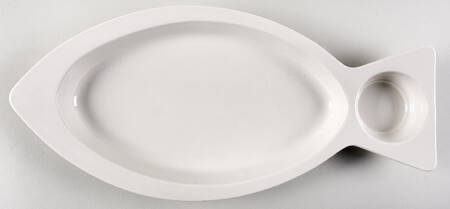 White 15" Fish Platter