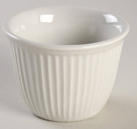 White 6 Oz Ribbed Custard