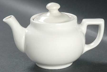 White Boston Individual Teapot & Lid