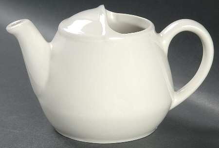 White Small Open London Teapot