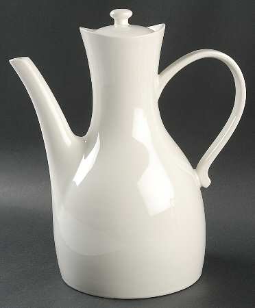 White Coffee Pot & Lid