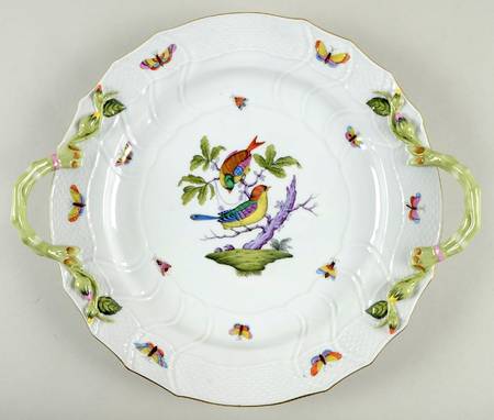 Rothschild Bird (Pastel Colors) 14" Handled Chop Plate (Round Platter)