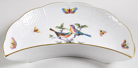 Rothschild Bird (Pastel Colors) Crescent Salad Plate
