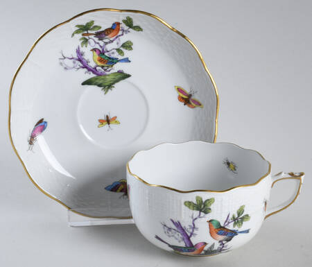 Rothschild Bird (Pastel Colors) Flat Cup & Saucer Set