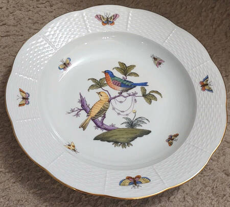 Rothschild Bird (Pastel Colors) Large Rim Soup Bowl