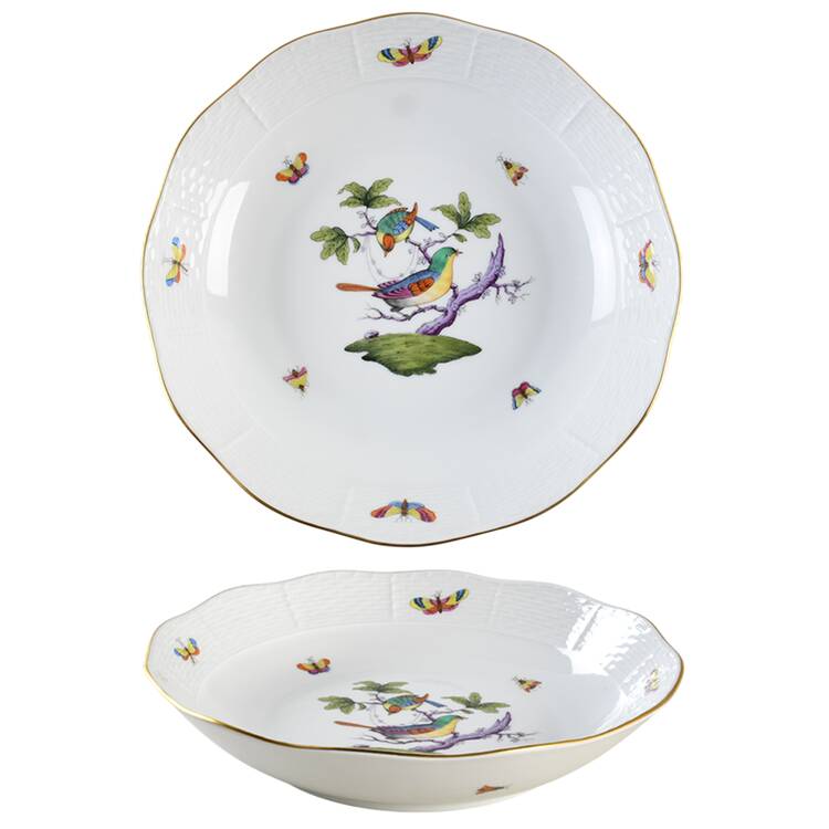 Rothschild Bird (Pastel Colors) 10" Round Vegetable Bowl by Herend