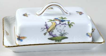 Rothschild Bird (Pastel Colors) Rectangular Covered Butter