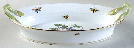 Rothschild Bird (Pastel Colors) Oval Handled Bread Dish