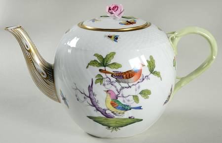 Rothschild Bird (Pastel Colors) Teapot & Lid