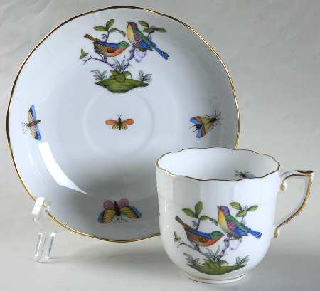 Rothschild Bird (Pastel Colors) Chocolate Cup & Saucer Set