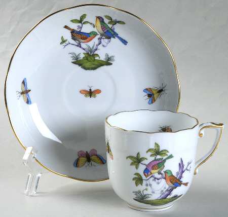 Rothschild Bird (Pastel Colors) Chocolate Cup & Saucer Set