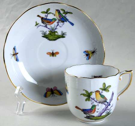 Rothschild Bird (Pastel Colors) Chocolate Cup & Saucer Set