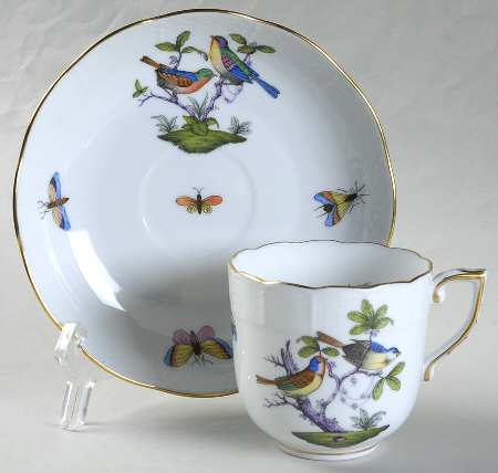 Rothschild Bird (Pastel Colors) Chocolate Cup & Saucer Set