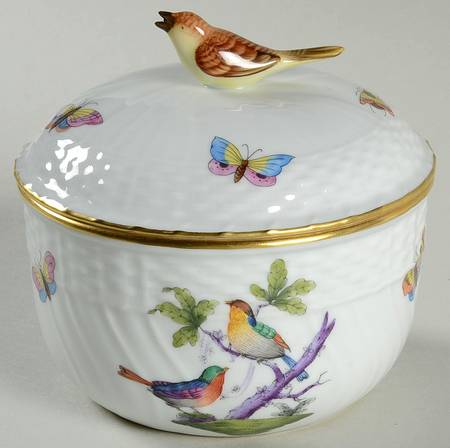 Rothschild Bird (Pastel Colors) Sugar Bowl & Lid