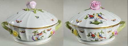 Rothschild Bird (Pastel Colors) Round Covered Vegetable