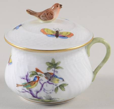 Rothschild Bird (Pastel Colors) Pot de Creme (2 Pc)-Lid & Base