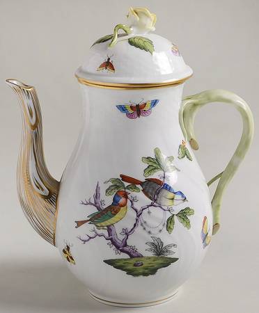 Rothschild Bird (Pastel Colors) Coffee Pot & Lid
