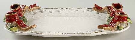 Holiday 13" Pierced Tidbit Tray