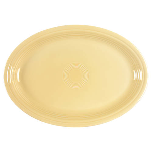 Fiesta Ivory (Intro 2008) 19" Oval Serving Platter by Homer Laughlin 