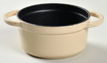 Fiesta Ivory (Intro 2008) 11 Oz Round Cast Iron Casserole No Lid