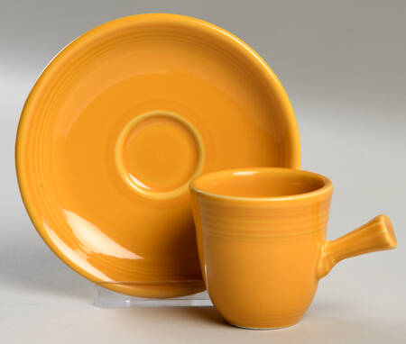 Fiesta Marigold (Intro 2008, 75th Anniversary) Stick Handle Demitasse Cup & Saucer Set