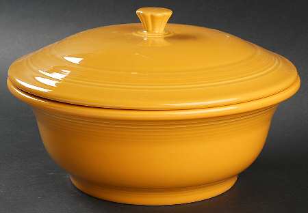 Fiesta Marigold (Intro 2008, 75th Anniversary) 2 Qt Round Covered Casserole (MB 9 Base)