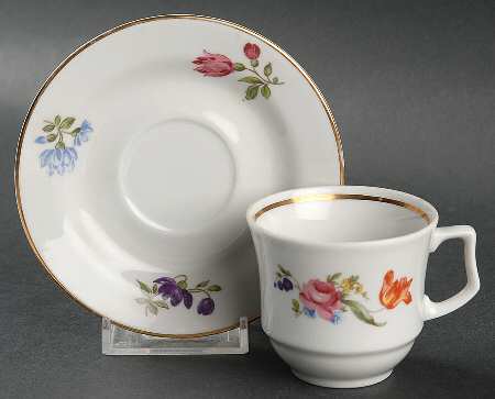 HEP54 Flat Demitasse Cup & Saucer Set