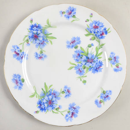 Cornflower Blue (No Embossed Rim) Luncheon Plate