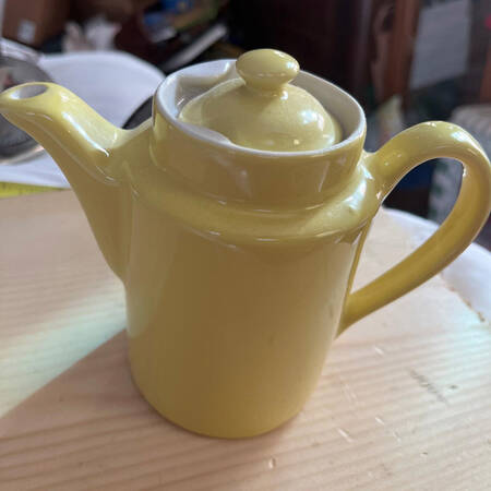 Canary Yellow 1 Cup Individual Washington Coffee Pot & Lid