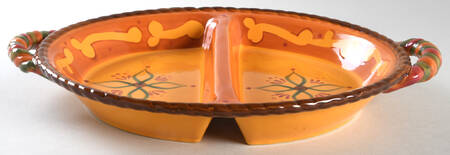 Tuscan Home 14" Oval Divided Tray
