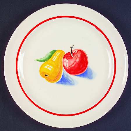 Red Apple II Modern Age Luncheon Plate