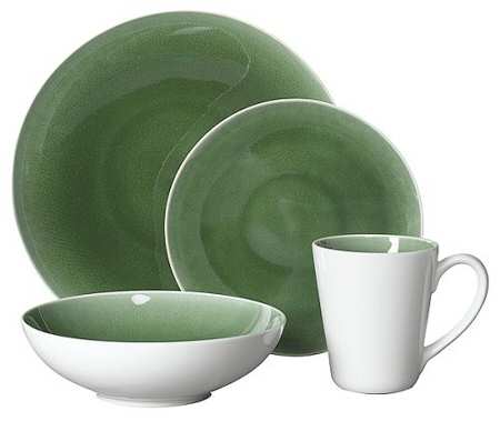 St. Tropez (Green and White) by Euro Ceramica