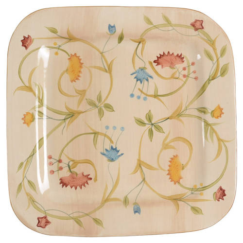 American Simplicity Floral Square Dinner Plate