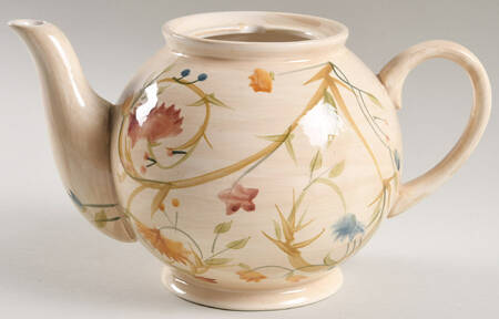 American Simplicity Floral Teapot No Lid