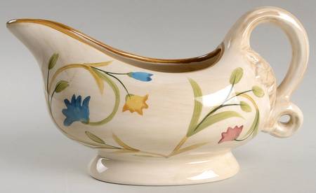American Simplicity Floral Gravy Boat