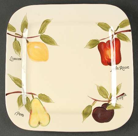 American Simplicity Fruit Square Dinner Plate
